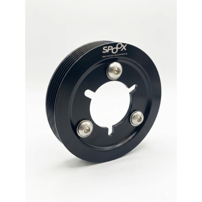 Spoox Peugeot 106 GTI Billet Alloy Bottom Pulley (Underdrive) - BLACK