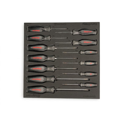 Snap On 13 pc TORX® Instinct® Soft Grip Combination Screwdriver Set with PRO-FI™ Organization (Grey) - SGDTX130BFDT
