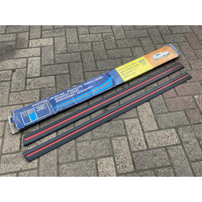 Genuine OE Peugeot 205 GTI Door Trim OEM (Pair) Black/Red - 9623.11