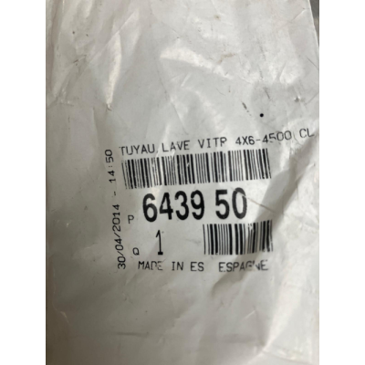 Genuine OE Peugeot 205 front washer bottle hose - 6439.50