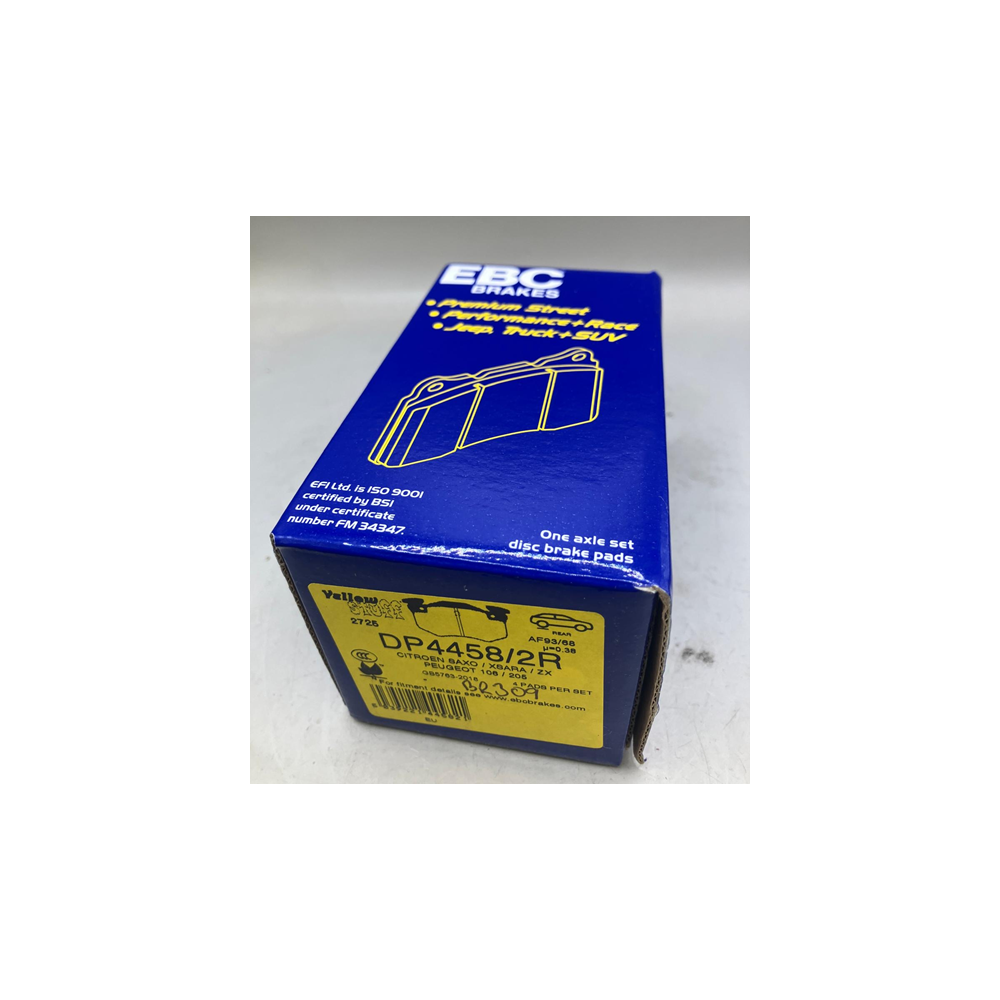 Citroen Saxo VTR / VTS EBC Yellowstuff Rear Brake Pads - DP4458/2R
