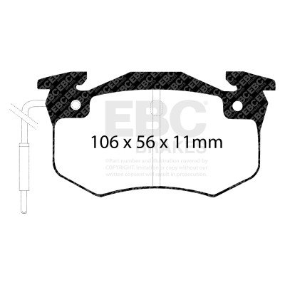 Citroen Saxo VTR / VTS EBC Yellowstuff Rear Brake Pads - DP4458/2R