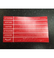 Peugeot 205 & 309 Attention (red) Graphic / Sticker