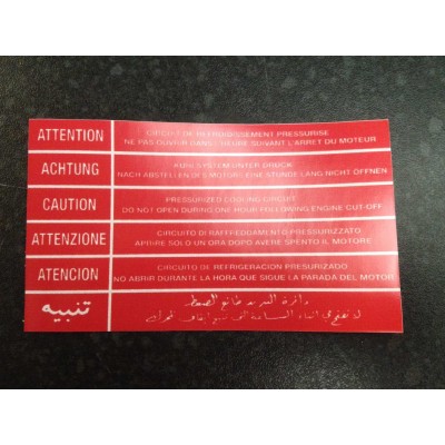 Peugeot 205 & 309 Attention (red) Graphic / Sticker