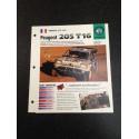 Peugeot 205 T16 Street Racers Collectors Card 25