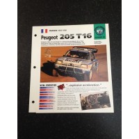 Peugeot 205 T16 Street Racers Collectors Card 25